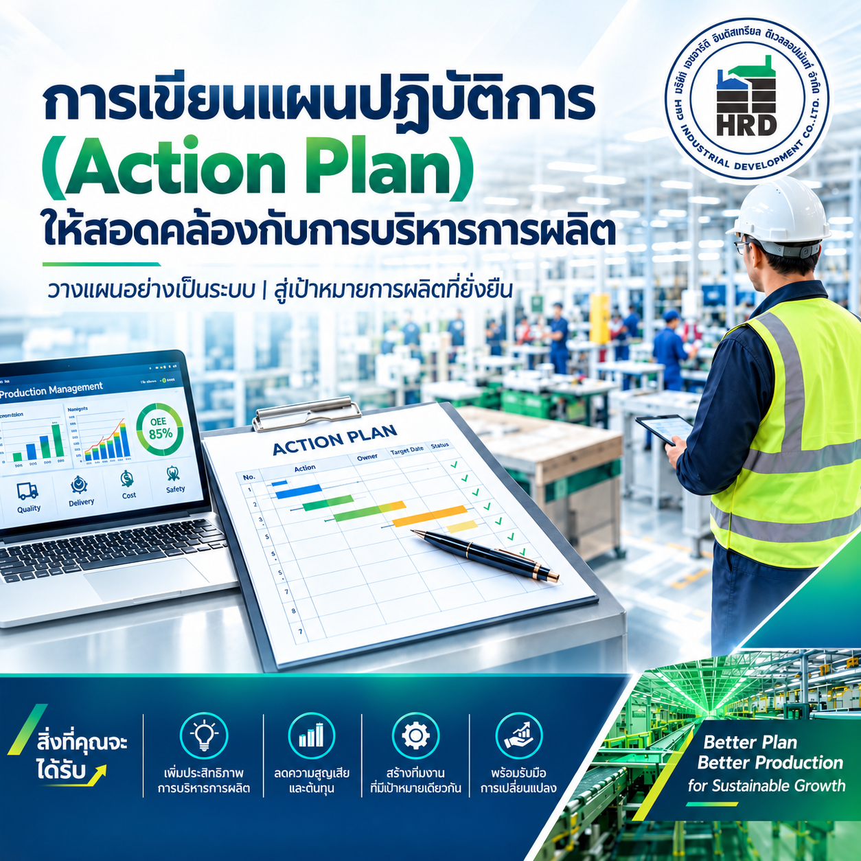 การเขียนแผนปฏิบัติการ (Action Plan) ให้สอดคล้องกับการบริหารการผลิต